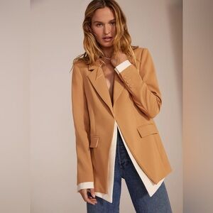 NWT Favorite Daughter The Kelly Blazer | Size L | Color Tan